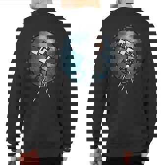 Astronomy Telescope Night Sky Observation Galaxy Sweatshirt Back Print | Mazezy