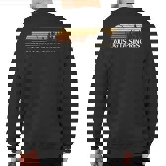 Augusta Springs Va Vintage Evergreen Sunset Eighties Retro Sweatshirt Back Print | Mazezy