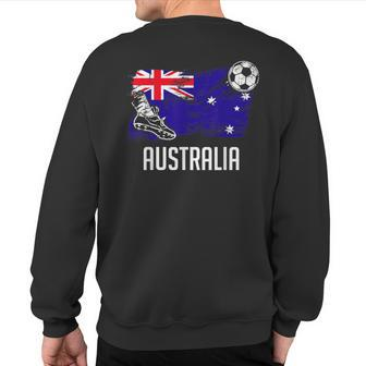 Australia Flag Jersey Australian Soccer Team Australian Sweatshirt Back Print | Mazezy