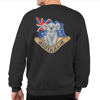Australia Flag Koala Boomerang Sweatshirt Back Print | Mazezy