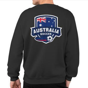 Australia Soccer Team Lover Australian Flag Patriotic Bo Sweatshirt Back Print | Mazezy