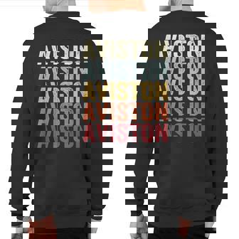Aviston Illinois Aviston Il Retro Vintage Text Sweatshirt Back Print | Mazezy