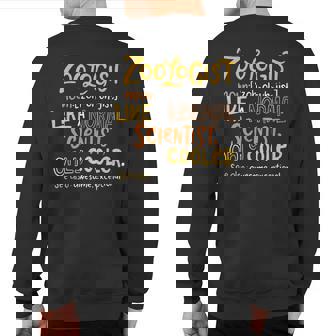 Awesome Zoologist Definition Zoology Science Sweatshirt Back Print | Mazezy