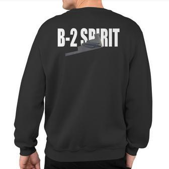 B-2 Spirit Bomber Airplane Sweatshirt Back Print | Mazezy
