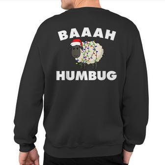 Baaah Humbug Anti-Christmas Sheep Sheep Sweatshirt Back Print - Thegiftio UK