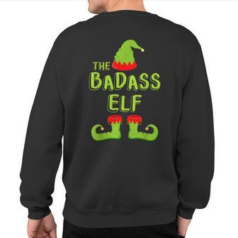 The Badass Elf Matching Group Christmas Costume Sweatshirt Back Print - Thegiftio UK