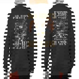 Ban Idiots Not Guns Gun Control Gun Rights Sweatshirt Back Print | Mazezy