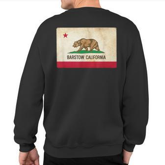 Barstow California Republic Flag Sweatshirt Back Print | Mazezy
