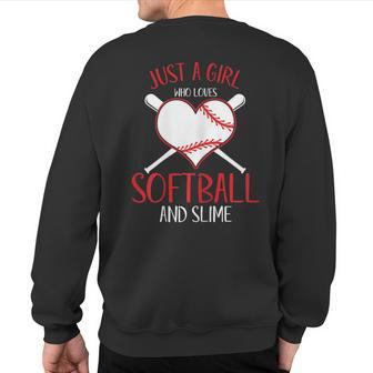 Baseball Softball Player Laughter Play Smile Sweatshirt Back Print | Mazezy