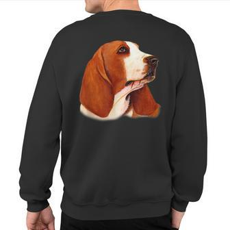 Basset Hound Dog Breed Sweatshirt Back Print | Mazezy