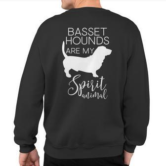 Basset Hound Dog Spirit Animal J000237 Sweatshirt Back Print | Mazezy