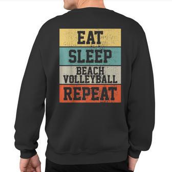 Beach Volleyball Player Retro Vintage Sweatshirt Back Print - Thegiftio UK