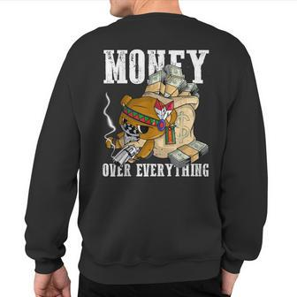 Bear Hustle Spirit Native American $ Over Everything Sweatshirt Back Print | Mazezy