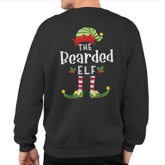 Bearded Christmas Elf Matching Pajama X-Mas Party Sweatshirt Back Print - Seseable