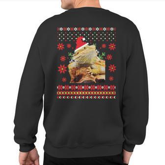 Bearded Dragon Ugly Christmas Sweater Sweatshirt Back Print - Thegiftio UK