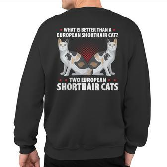 What Is Better Than A European Shorthair Cat Owner Sweatshirt Back Print | Mazezy