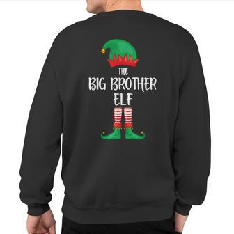 Big Brother Elf Christmas Party Matching Family Group Pajama Sweatshirt Back Print - Monsterry UK