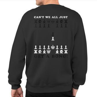 Bongcloud Opening Meme Pun Chess Player Sweatshirt Back Print | Mazezy