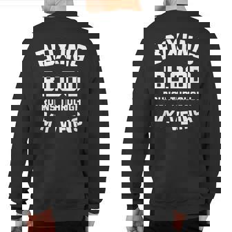 Boxing Blood Runs Through My Veins Sweatshirt Back Print - Seseable