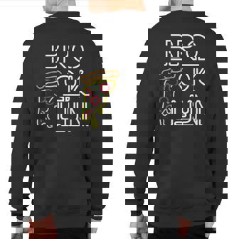 Brooklyn Pizza Neon Sign Sweatshirt Back Print | Mazezy