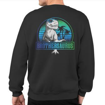 Brothersaurus T Rex Dinosaur Boy Brother Saurus Sweatshirt Back Print - Thegiftio UK