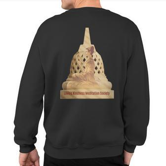 Buddha Borobudur Mindfulness Metta Lovingkindness Meditation Sweatshirt Back Print | Mazezy