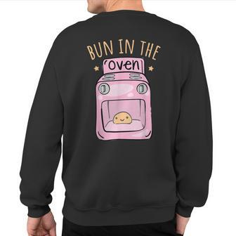 Bun In The Oven Baby Announcement Sweatshirt Back Print - Seseable