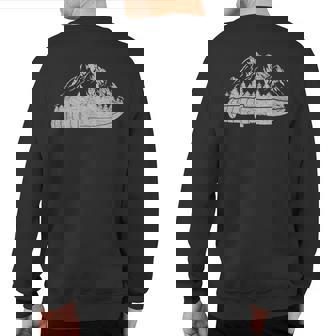 Bushcraft Survival Knife Outdoor Nature Camping Wilderness Sweatshirt Back Print | Mazezy