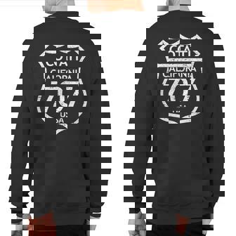 California Area Code 707 Cotati Ca Home State T Sweatshirt Back Print | Mazezy