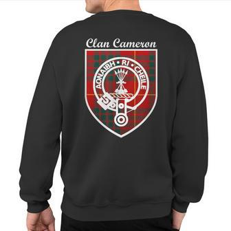 Cameron Surname Scottish Clan Tartan Crest Badge Sweatshirt Back Print | Mazezy AU