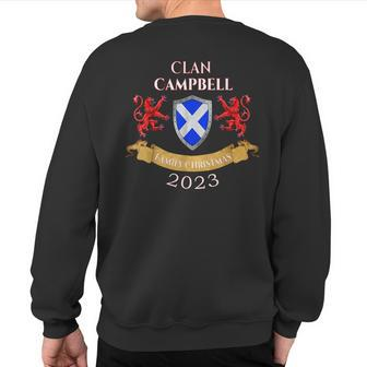 Campbell Family Christmas 2023 Scottish Clan Sweatshirt Back Print | Mazezy