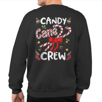 Candy Cane Crew Christmas Sweets Family Matching Costume Sweatshirt Back Print - Thegiftio UK