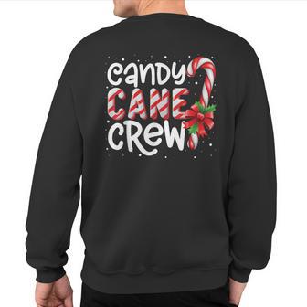 Candy Cane Crew Matching Christmas Candy Lover X-Mas Sweatshirt Back Print - Thegiftio UK