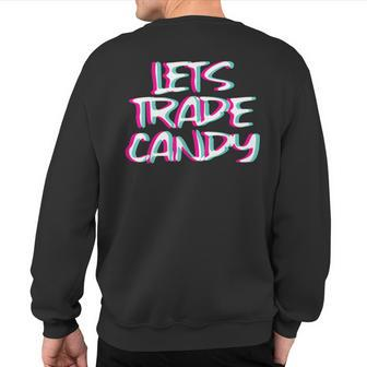 Candy Outfit I Trippy Edm Festival Clothing Acid Techno Rave Sweatshirt Back Print | Mazezy
