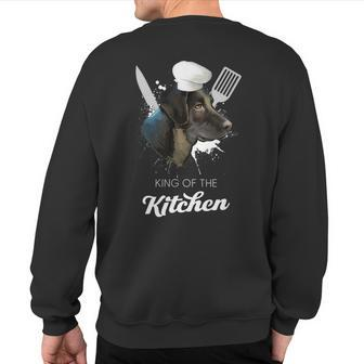 Cao De Castro Laboreiro King Of The Kitchen Dog Chef Sweatshirt Back Print | Mazezy