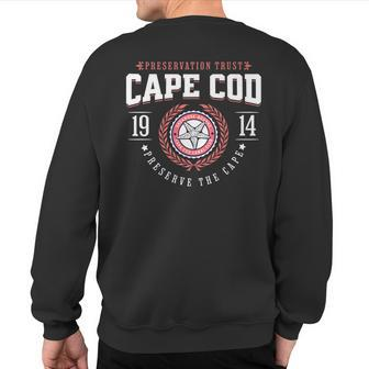 Cape Cod Canal Club Save The Beach Sagamore Bourne Souvenir Sweatshirt Back Print | Mazezy