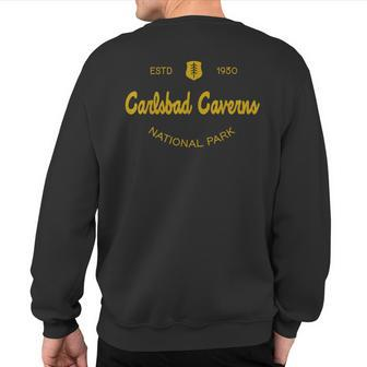 Carlsbad Caverns National Park Classic Script Style Text Sweatshirt Back Print | Mazezy
