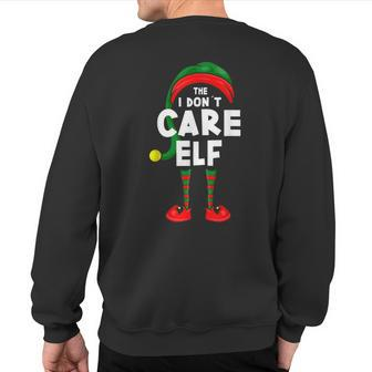 Carnival Or Christmas Party Costume The I Don´T Care Elf Sweatshirt Back Print - Thegiftio UK