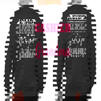 Cashier Retirement Party Store Clerk Coworker Sweatshirt Back Print | Mazezy