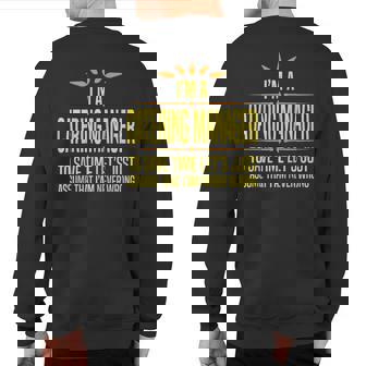 Im A Catering Manager Sweatshirt Back Print | Mazezy