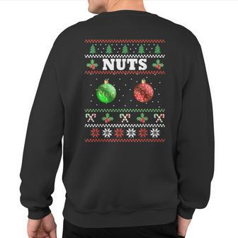 Chest Nuts Christmas Ugly Matching Couple Chestnuts Sweatshirt Back Print | Mazezy