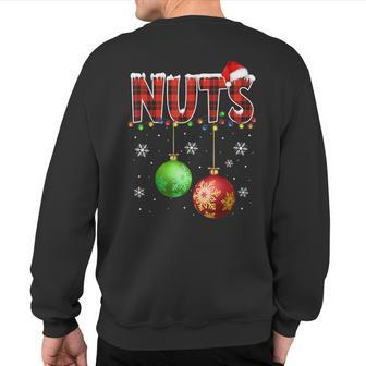 Chestnuts Matching Couples Christmas Lights Nuts Sweatshirt Back Print - Seseable