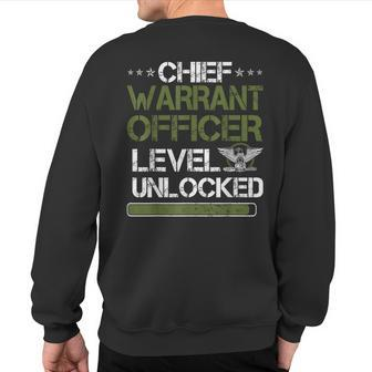 Chief Warrant Officer Leverl Unlocked Us Army Cwo Sweatshirt Back Print | Mazezy