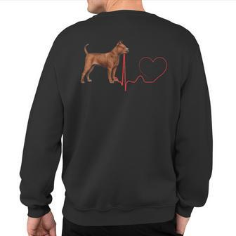 Chinese Chongqing Dog Heartbeat Ekg My Dogs Are My Cardio Sweatshirt Back Print | Mazezy
