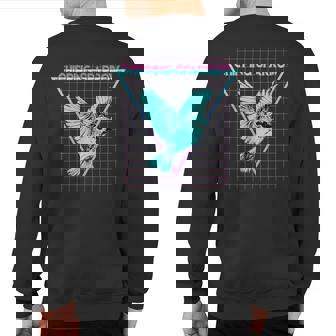 Chipping Sparrow Aesthetic Retro Sparrow Bird Sweatshirt Back Print | Mazezy