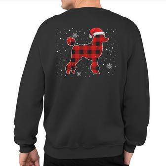 Christmas Buffalo Plaid Dog Christmas Poodle Pajama Sweatshirt Back Print - Thegiftio UK