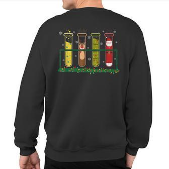 Christmas Lab Technician Laboratory Tech Holiday Party Sweatshirt Back Print - Monsterry CA