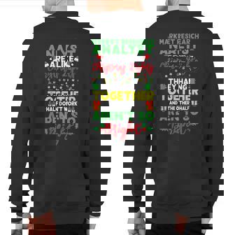 Christmas Light Market Research Analyst Xmas Holiday Sweatshirt Back Print | Mazezy