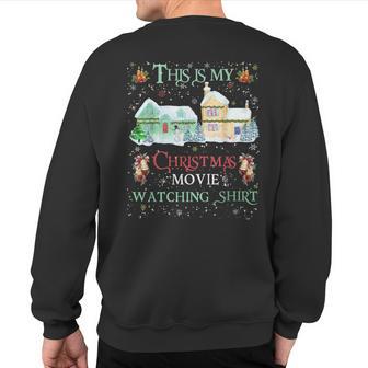 Christmas Movie Watching Family Matching Xmas Sweatshirt Back Print - Thegiftio UK