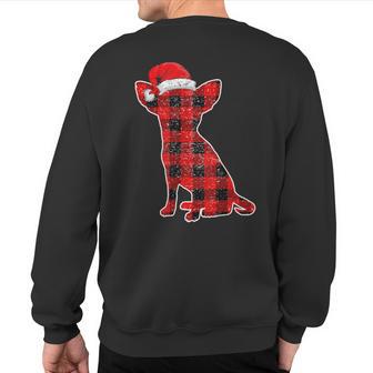 Christmas Plaid Dog Christmas Chihuahua Pajama Sweatshirt Back Print - Thegiftio UK